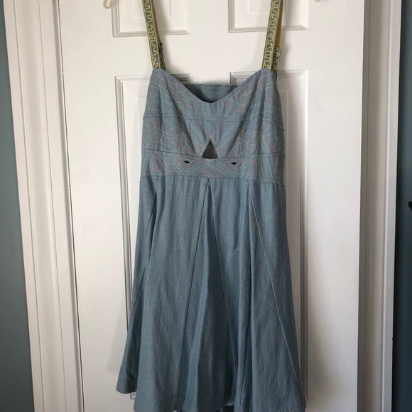 Esley Dresses & Skirts - ESLEY Blue Seersucker Dress